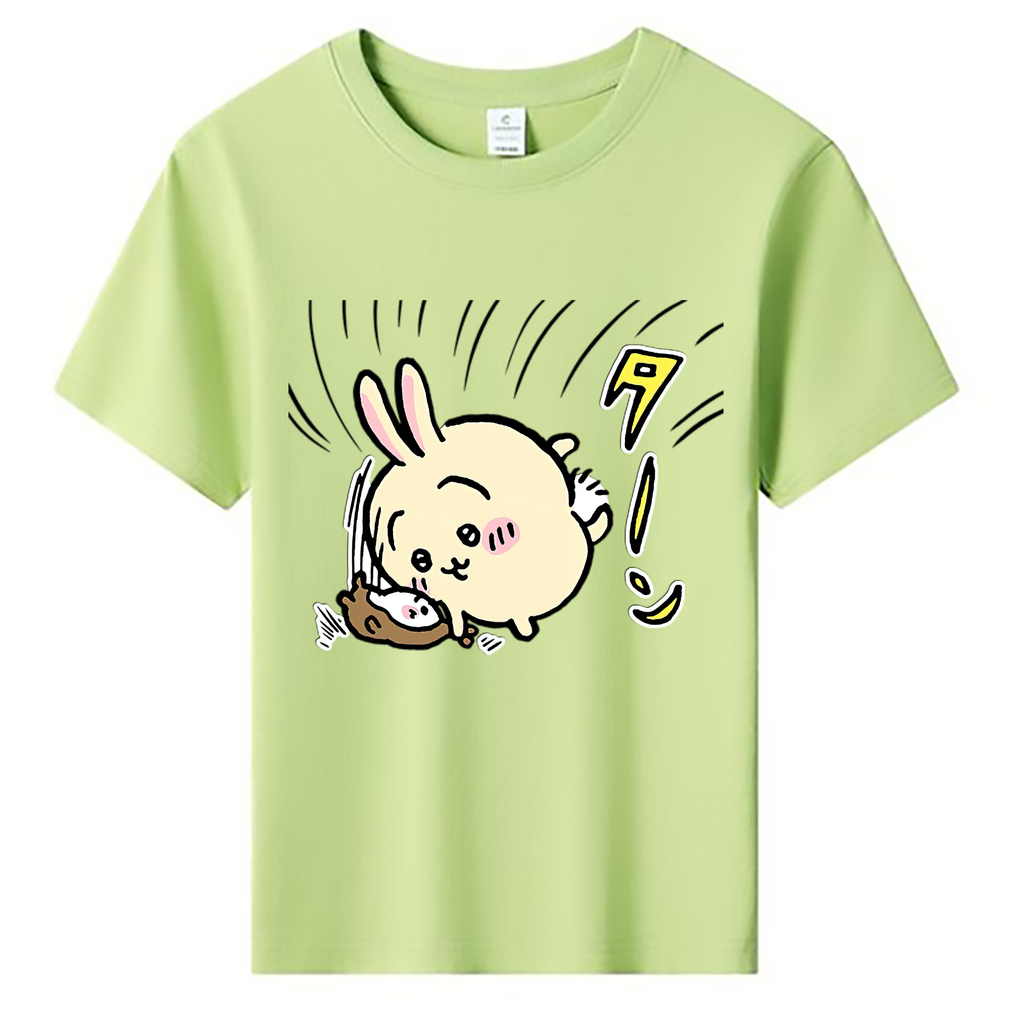 （画像用） ちいかわ うさぎ Chii-kawa usagi 綿100％キッズTシャツ（フロントプリント）